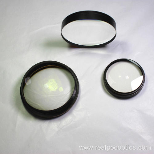 BBAR coated inked spherical lens assembly